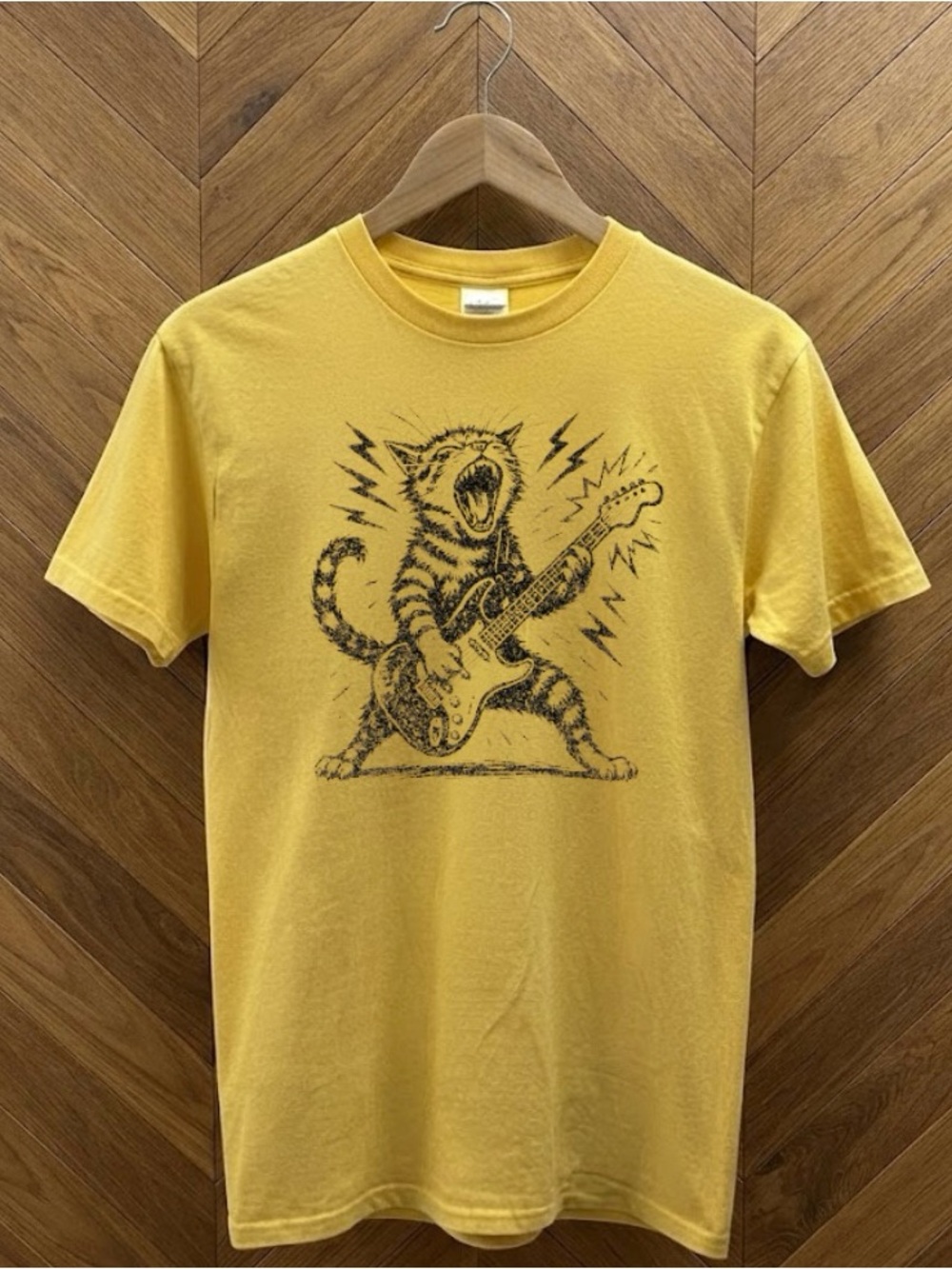 Cat Playing Guitar Alternative Streetwear Vibe Tee